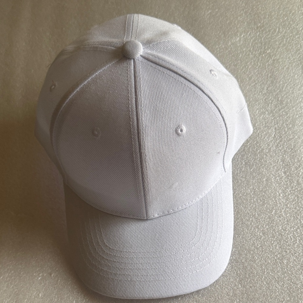 Classic White Baseball Cap.